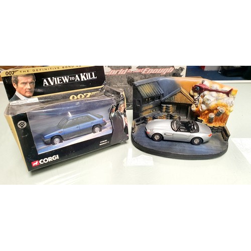 16 - Two 007 Model Cars From The Films 2the World is Not Enough and Roger Moore's A View to A Kill. 
The ... 