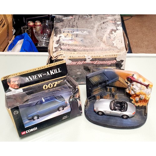 16 - Two 007 Model Cars From The Films 2the World is Not Enough and Roger Moore's A View to A Kill. 
The ... 