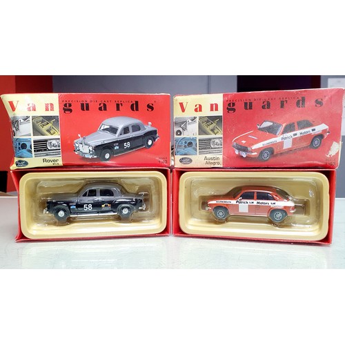 18 - Two Boxed Vanguard 1:43 Scale Precision Cast Replica Cars. The Rover P4 and The Austin Allegro