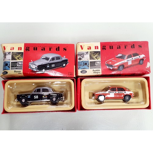 18 - Two Boxed Vanguard 1:43 Scale Precision Cast Replica Cars. The Rover P4 and The Austin Allegro