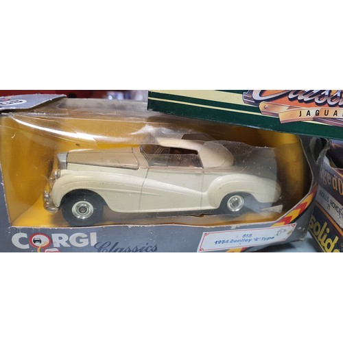 20 - Corgi Classics 1954 Bently R Type (Very Tatty Box) Solido Rolls Royce 71, and a Corgi Jaguar MkII . ... 