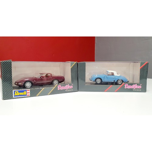 21 - Two Di-Cast Scale Models of Porsche 356 and Corvette Coupe Both in Original Boxes