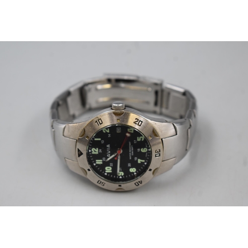 88 - Gents Avia Water Resistant Watch with Stainless Steel Strap