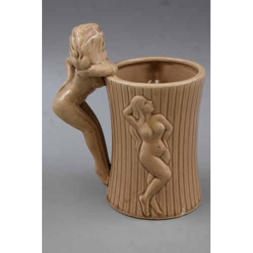 115 - Vintage Ceramic Nudie Mug depicting Nude Ladies Posing approx 6