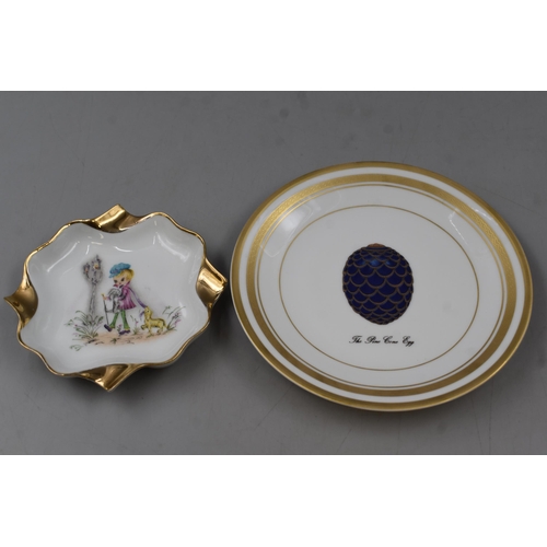 119 - Collection of Limoges Porcelain Items to include Ashtrays and pin Dish