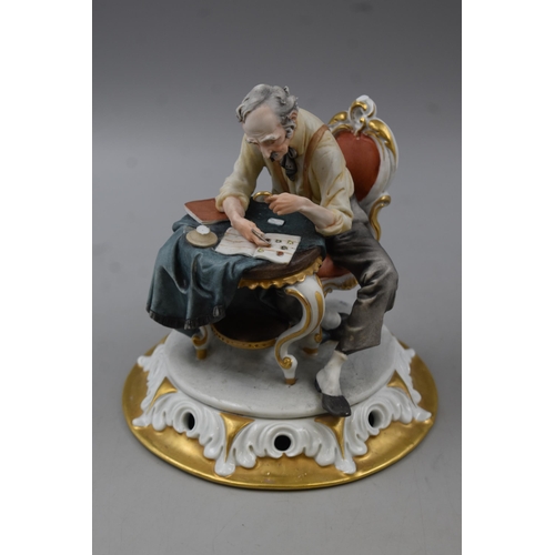 171 - A Capodimonte Stamp Collector Figure, Approx 7.5