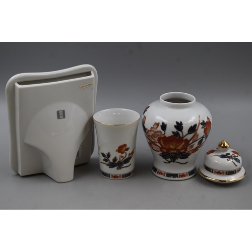 178 - Set of Three Linchmere Chinese Decorated Porcelain to include Picture Frame, Vase, and Cup