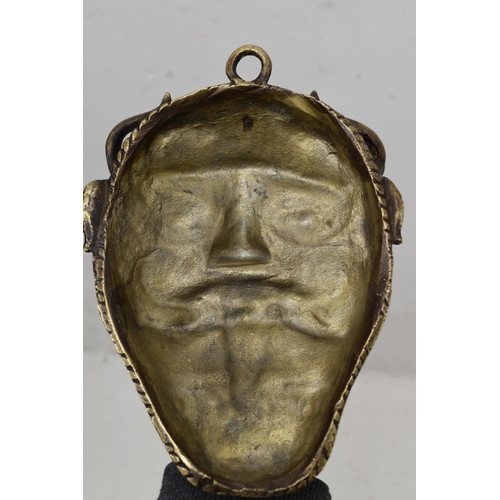274 - Antique Brass Devils Head approx 8.5
