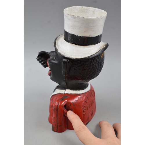 276 - Vintage Cast Iron Jolly Money Bank (8