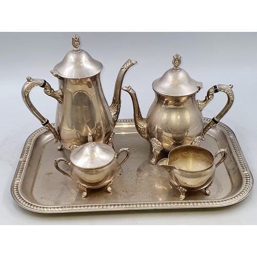 57 - Plated Ware Coffee / Tea Service With Tray.