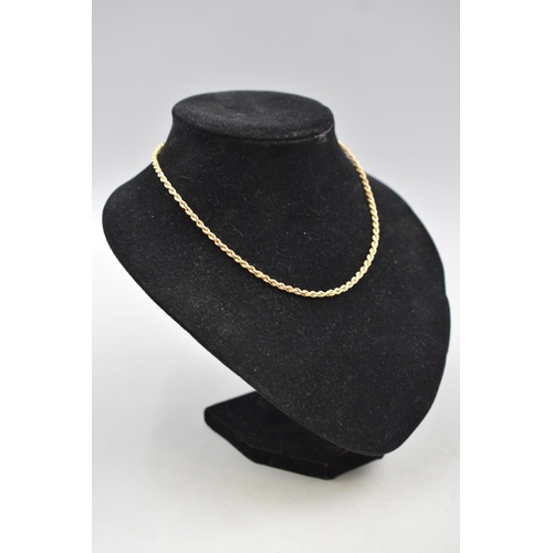 11 - Gold 375 (9ct) Rope Necklace (16