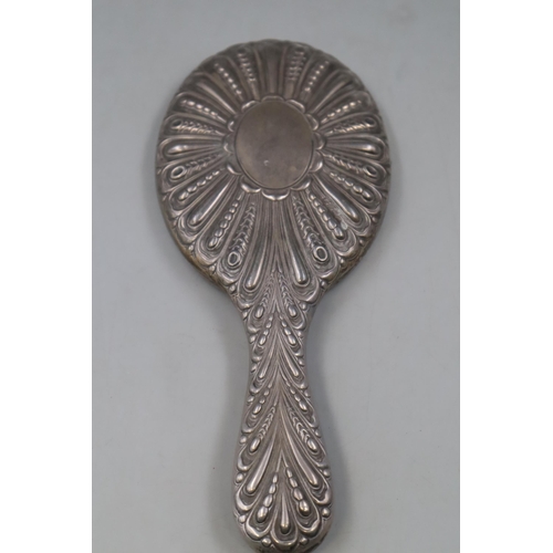 37 - Vintage Silver Vanity Mirror Hallmarked London approx 11