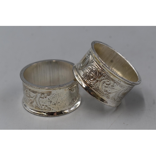 77 - Set of Six Silver Plated Napkin Rings