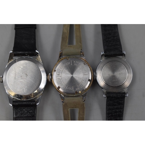 82 - Three Wind Up Mechanical Watches including Two Timex and a Ingersoll