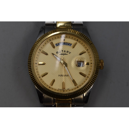 84 - Rotary Havana Quartz Gents Watch in Case (Working)