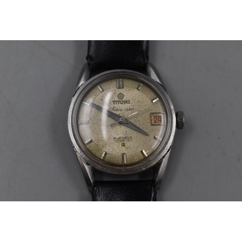 105 - Titoni Airmaster 21 Jewel Gent's with Leather Strap (Working)