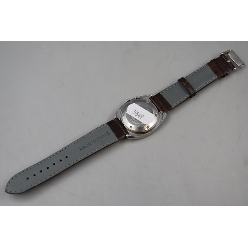 106 - Ricoh Automatic 21 Jewels Day Date Gents Watch with Leather Strap