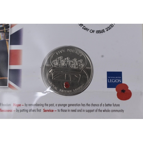 136 - The Royal British Legion Repatriation £5 Cover and Mint Stamp set