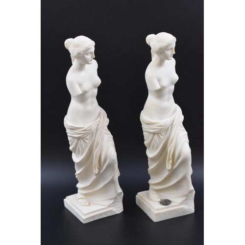 180 - Three Marble Effect Greek Statue's of Venus and one other tallest 10.5