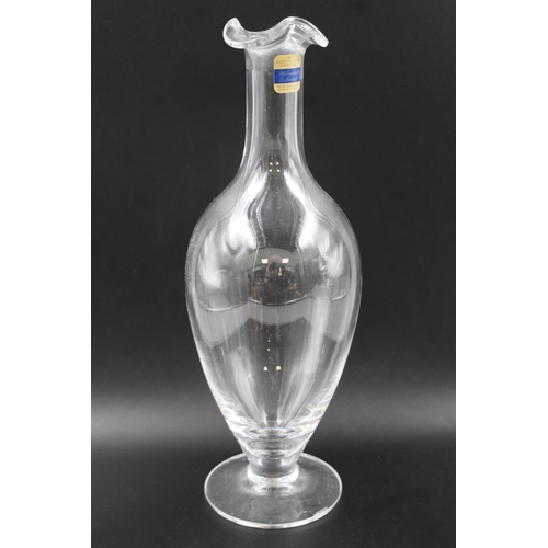 192 - A Dartington Crystal Millennium Collection Vase, and a Stephens Glass Decanter. Vase Approx 12.5