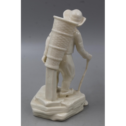 201 - Belleek Figure of Old Man with Cane (7