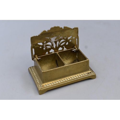 205 - Vintage Brass Desk Stamp Holder