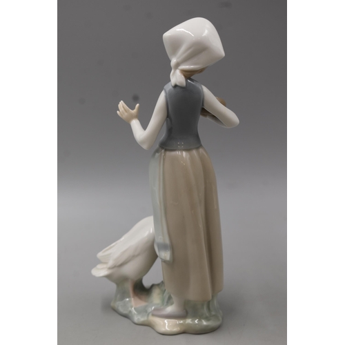 230 - Lladro Girl with Duck approx. 9.5