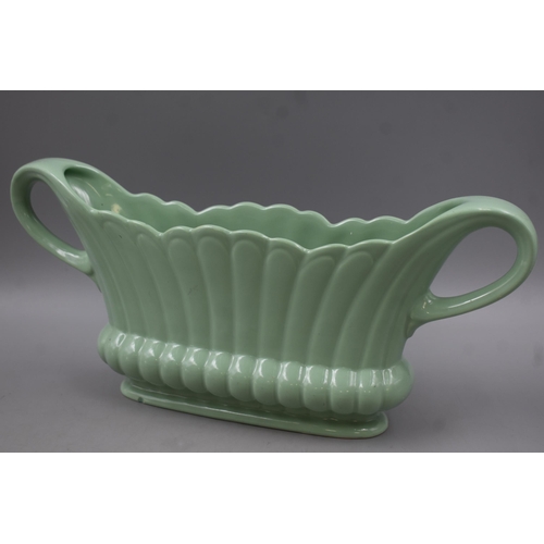 238 - Two Ceramic Planters, Includes Burleigh Ware and Pastel Green Planter. Tallest Approx 7