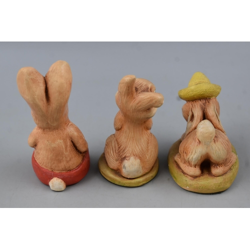 243 - Three Vintage 1980's Moorcraft Rabbits to include 