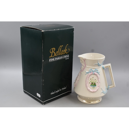 264 - Belleek 2010 Holstein Florence Pitcher Jug in Original Box 8