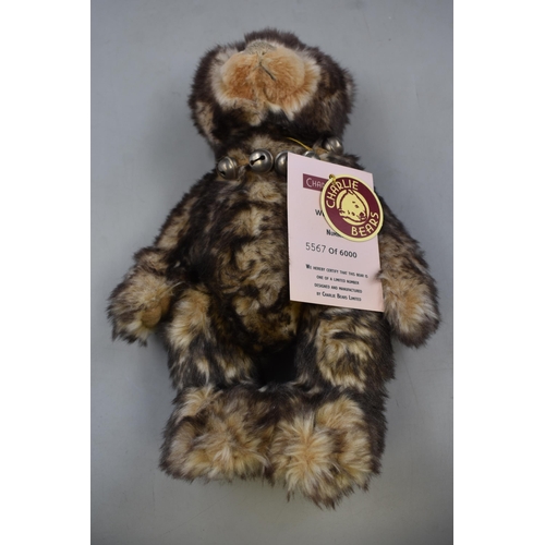 425 - Limited Edition Charlie Bear, Number 5567 of 6000, Wurve You Labels Intact Fully Articulated. Approx... 