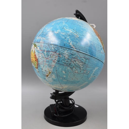 277 - Large Globe Lamp with Magnifier Fitted 15.5