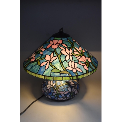 278 - LARGE Tiffany Style Table Lamp done in the Louis Comfort Design working when tested a little tlc req... 