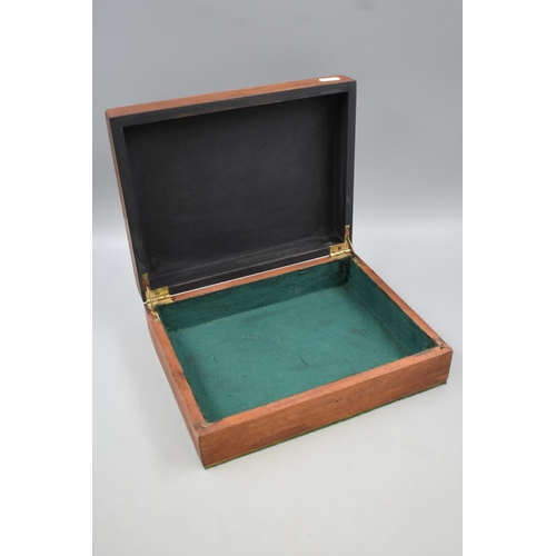 289 - Vintage Wooden Pistol Box with Velvet Lining (11.5