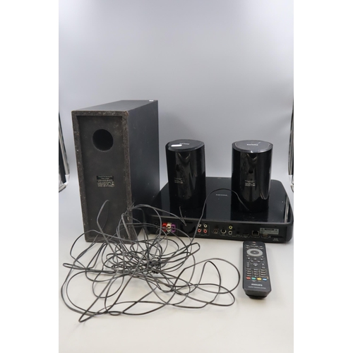 460 - Phillips Sound Hub Theater (HTS4282) Blu-ray System with Speakers and Remote Control (Untested)