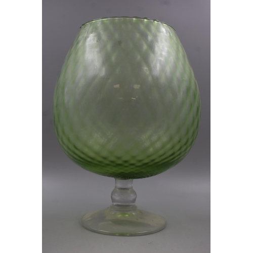 297 - Very Large Green Glass 14 Inches Tall and Approx 14 in Diameter