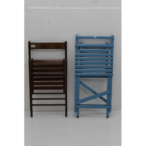 324 - Two Wood Folding Chairs