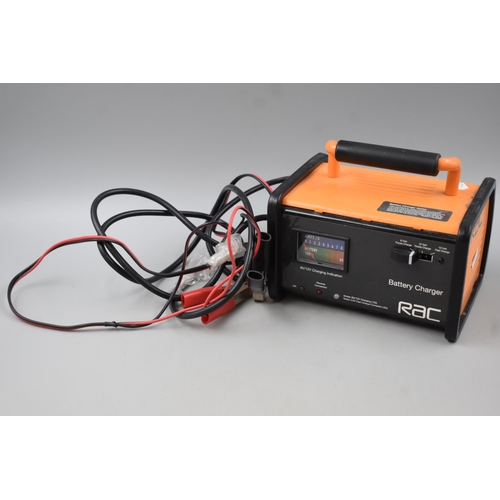 568 - An RAC Battery Charger HB-TS8A And A Winfield Dual Purpose Battery Charger. Both Power On When Teste... 