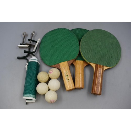 489 - Vintage Victory Table Tennis Set In Original Box