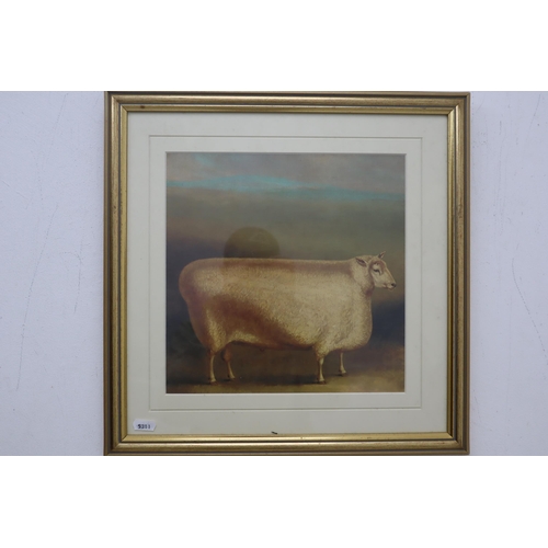 334 - Two Framed and Glazed Vintage Prints Depicting Sheep approx 16.5