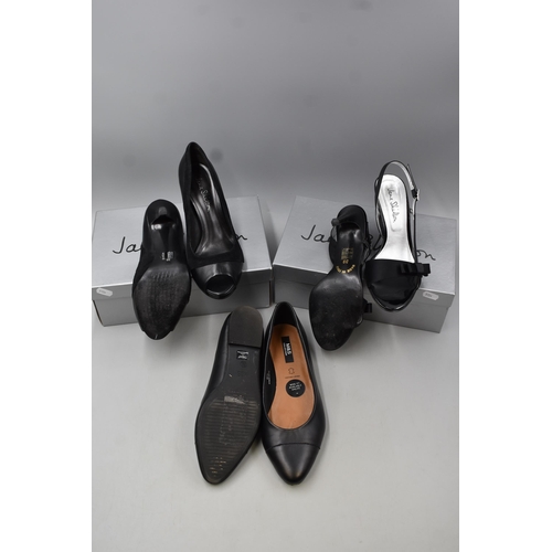 576 - Two Pairs of Jane Shilton Size 6 Shoes in Original Boxes and a Pair of M & S Size 6.5