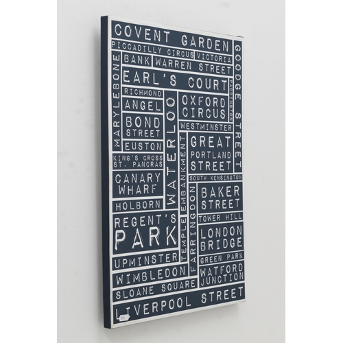 336 - A Canvas Showing London Subway Stations/Landmarks. Approx 24