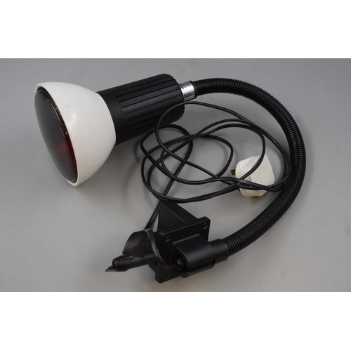 496 - Philips Infraphil Vario de Luxe HP2001 Infrared Lamp. Fully Adjustable and Working at Testing