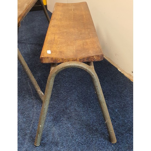 509 - Two Vintage Shepherd School Stacking Benches .