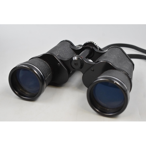 371 - Pair of Hanimex Binoculars in Case. 16 x 50 35 Degree