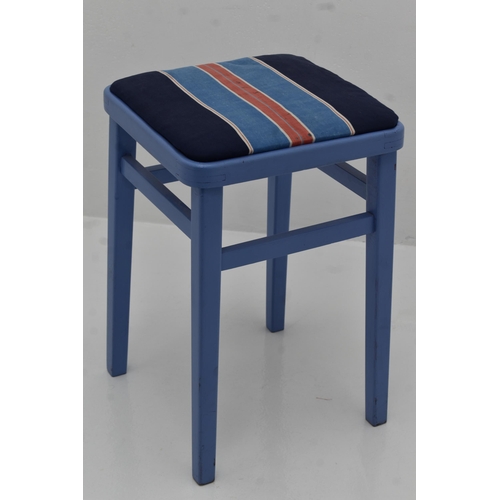 515 - Vintage Stool, In Pastel Blue. Approx 21