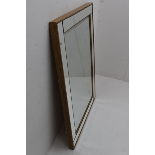 397 - Large Bevel Edged Contemporary Wall Mirror in Frame (43