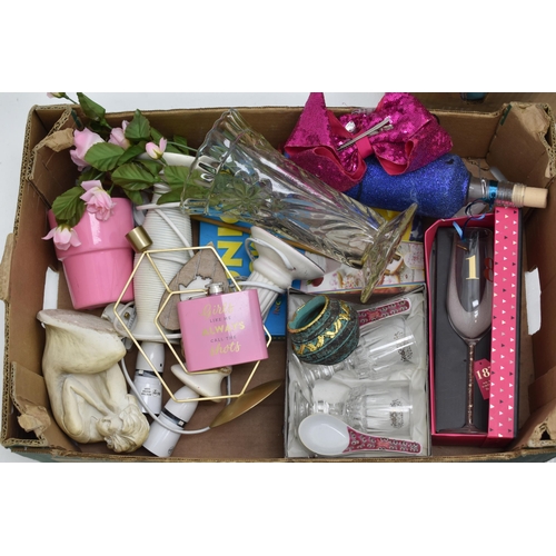 634 - Five Mixed Boxes including Tents, Ice Box, Curlers lamps and Lots More