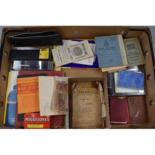 605 - Mixed Selection including Fountain Pens, Driving Licence, Release Books and More