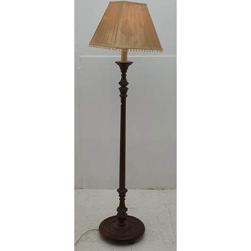 270a - Vintage Wood Standard Lamp (Working)